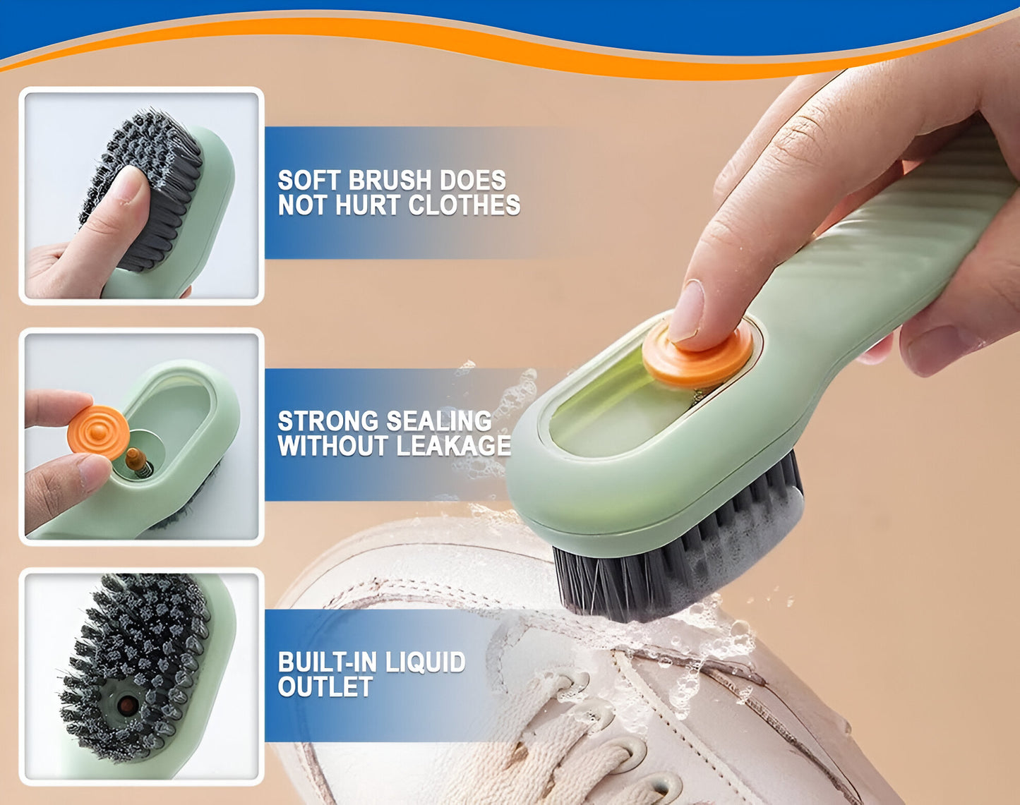 TrueScrub Cleaning Brush with Soap Dispenser