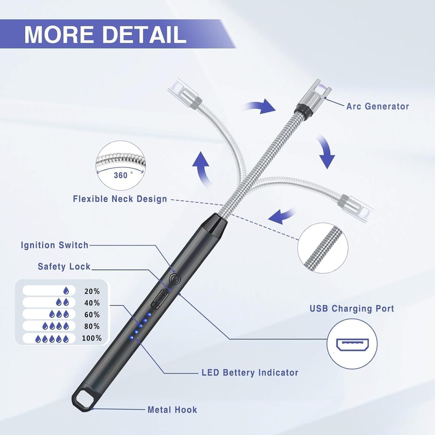 FlexiFlame Rechargeable Electric Arc Lighter