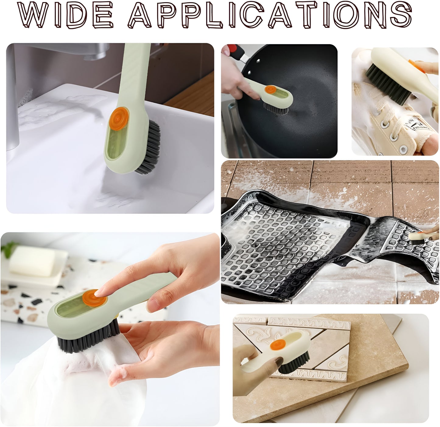 TrueScrub Cleaning Brush with Soap Dispenser